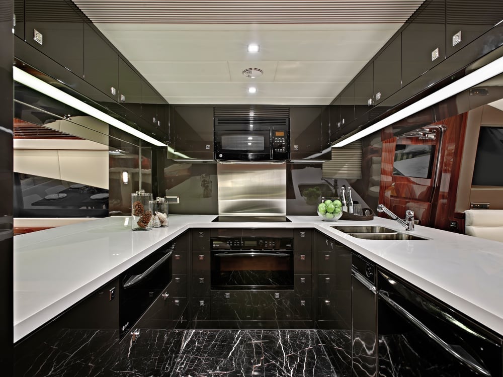 Motor yacht galley