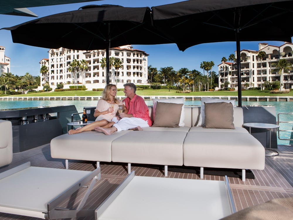 Arcadia motor yacht aft deck