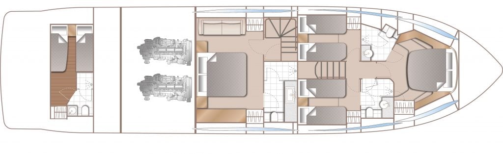Princess F70 Floorplan 3