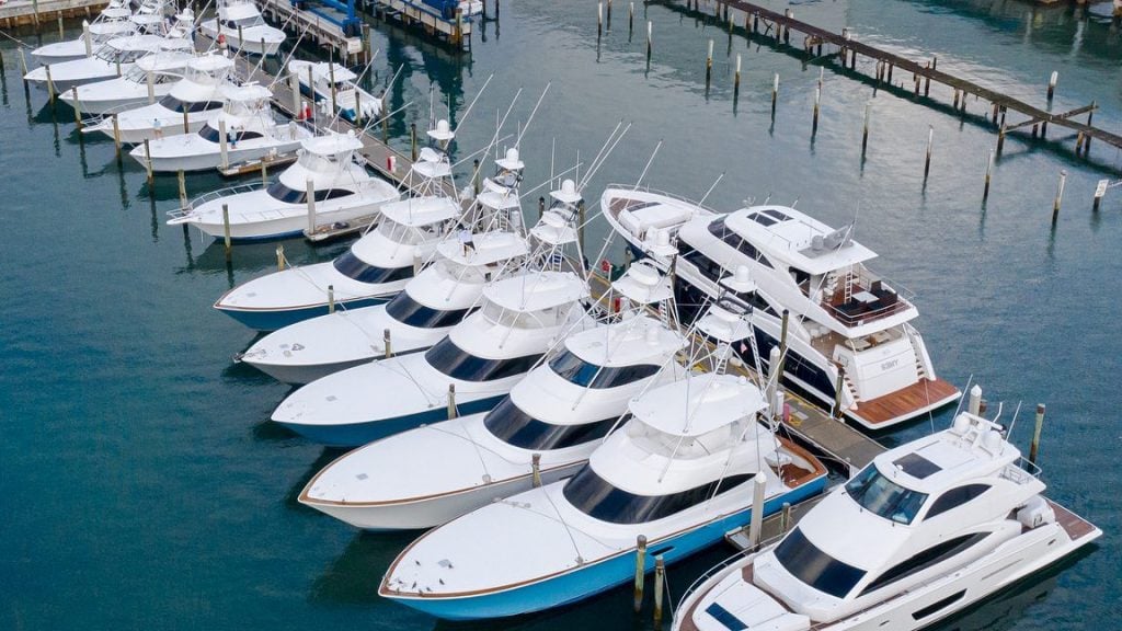 Viking Yachts on the Docks