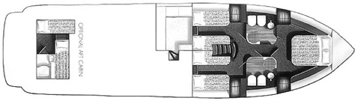 2000 Princess 60 Sport Cruiser Accommodations Layout