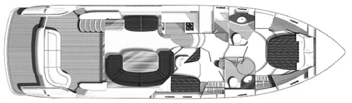 Princess 50 Flybridge Main Deck Floorplan