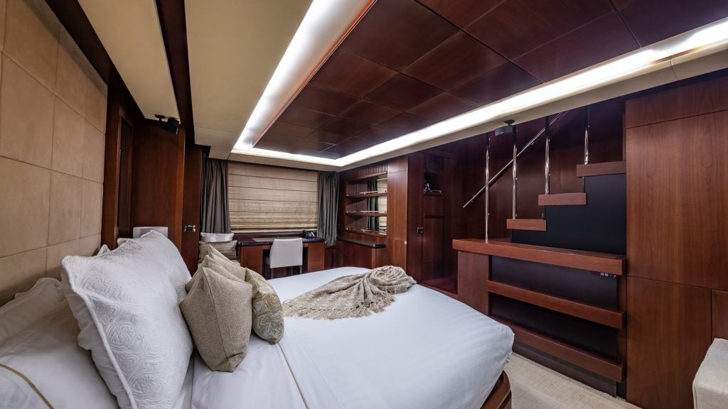 Master Suite of 116 Azimut Tail Lights
