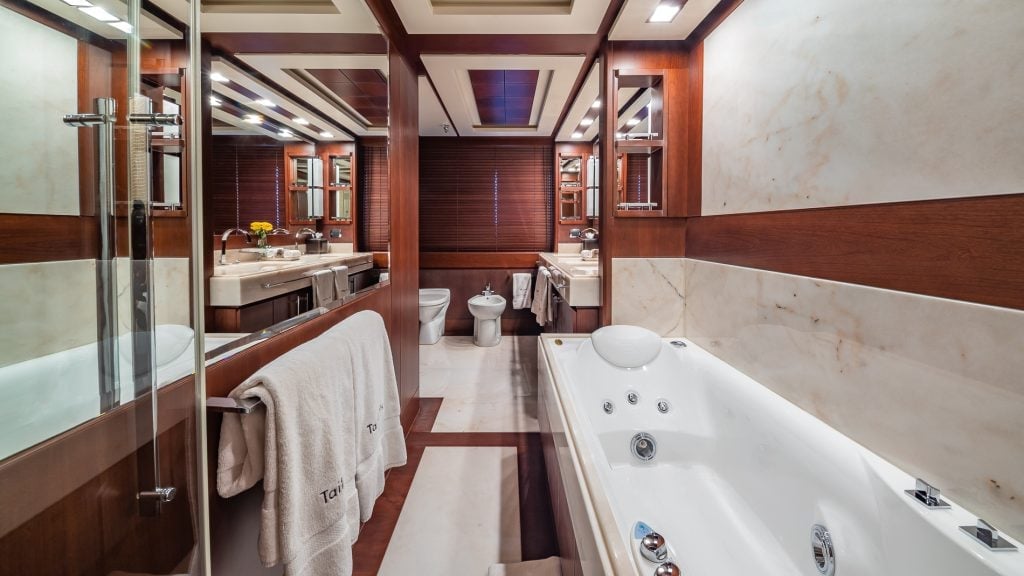 Master Suite Bathroom of Azimut 116 Tail Lights