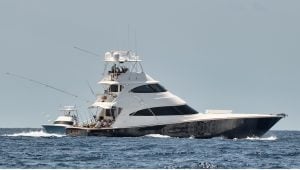 2017 Viking 80’ Sky Bridge “Off Duty” offshore fishing.