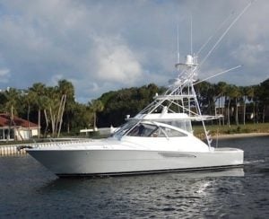 2019 Viking 44’ Open “Darlin Marlin” profile image of boat in the water.