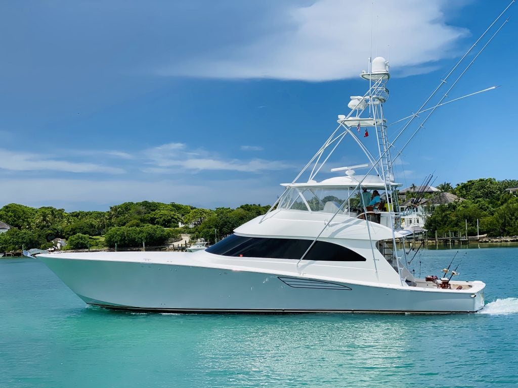 Mr. LTD Viking Sportfish moving in colorful water. 
