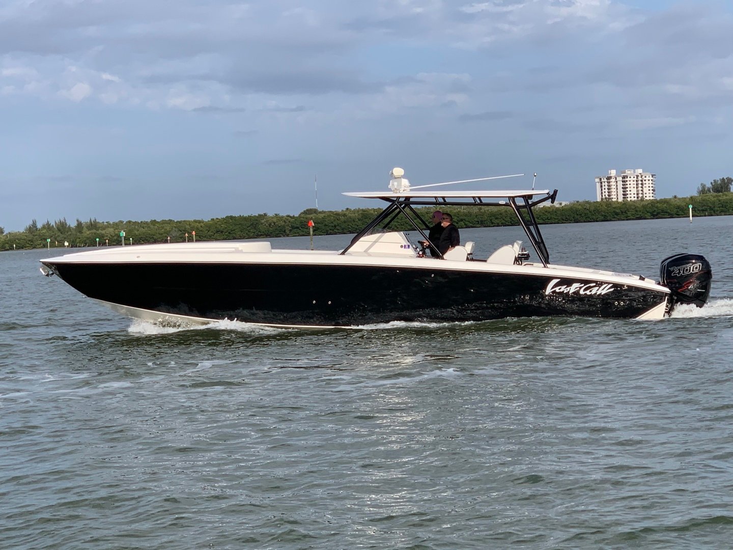 2012 Motion 42 Sportfish “Last Call” on the water.