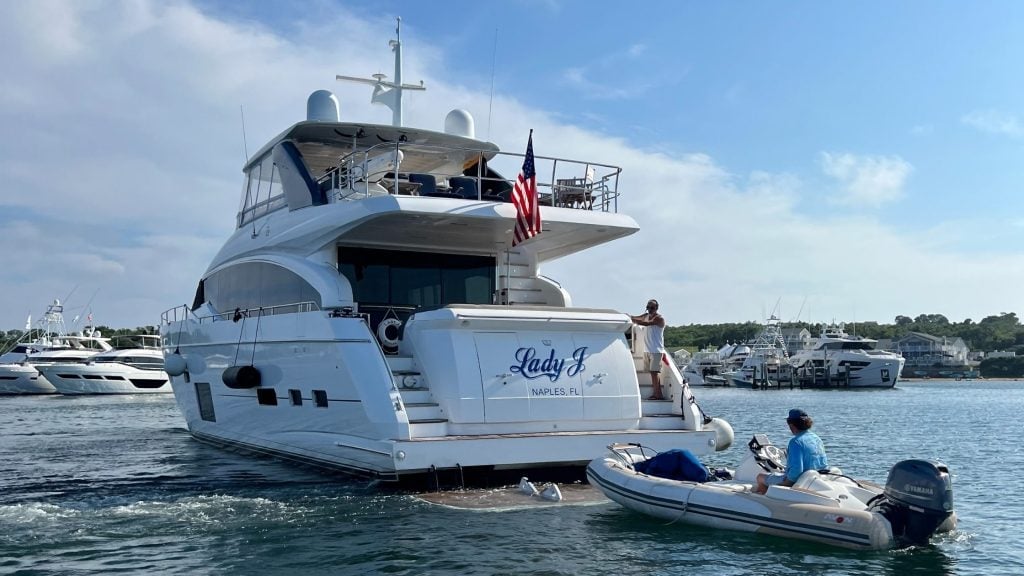 Lady J Princess Yacht sitting in the water