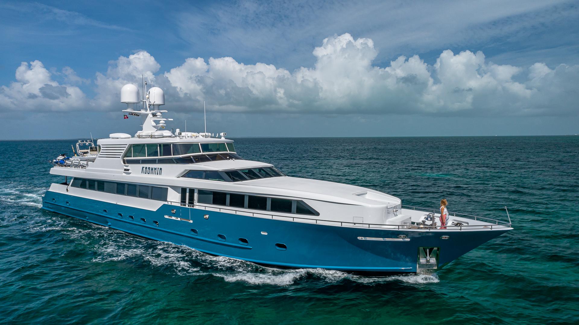 2008 Broward 133 Custom Motor Yacht on the water. 