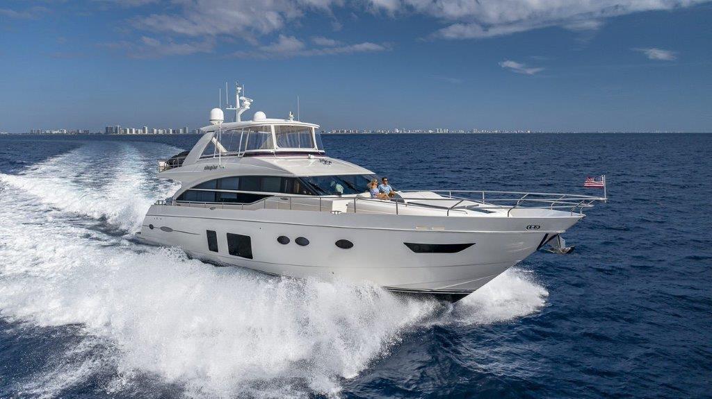 2014 Princess 82 Flybridge on the water