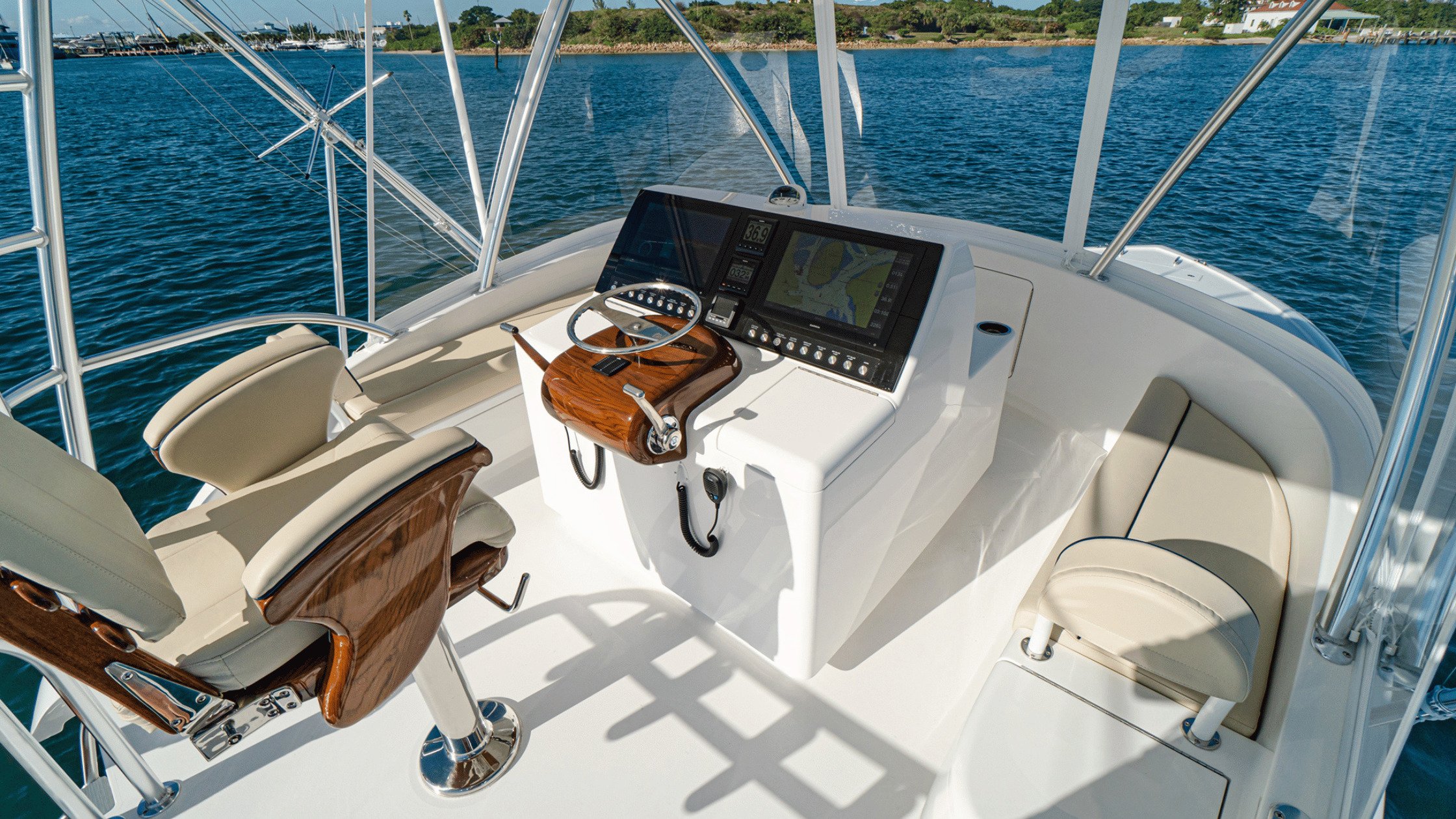 Viking 46 Billfish Flybridge and helm