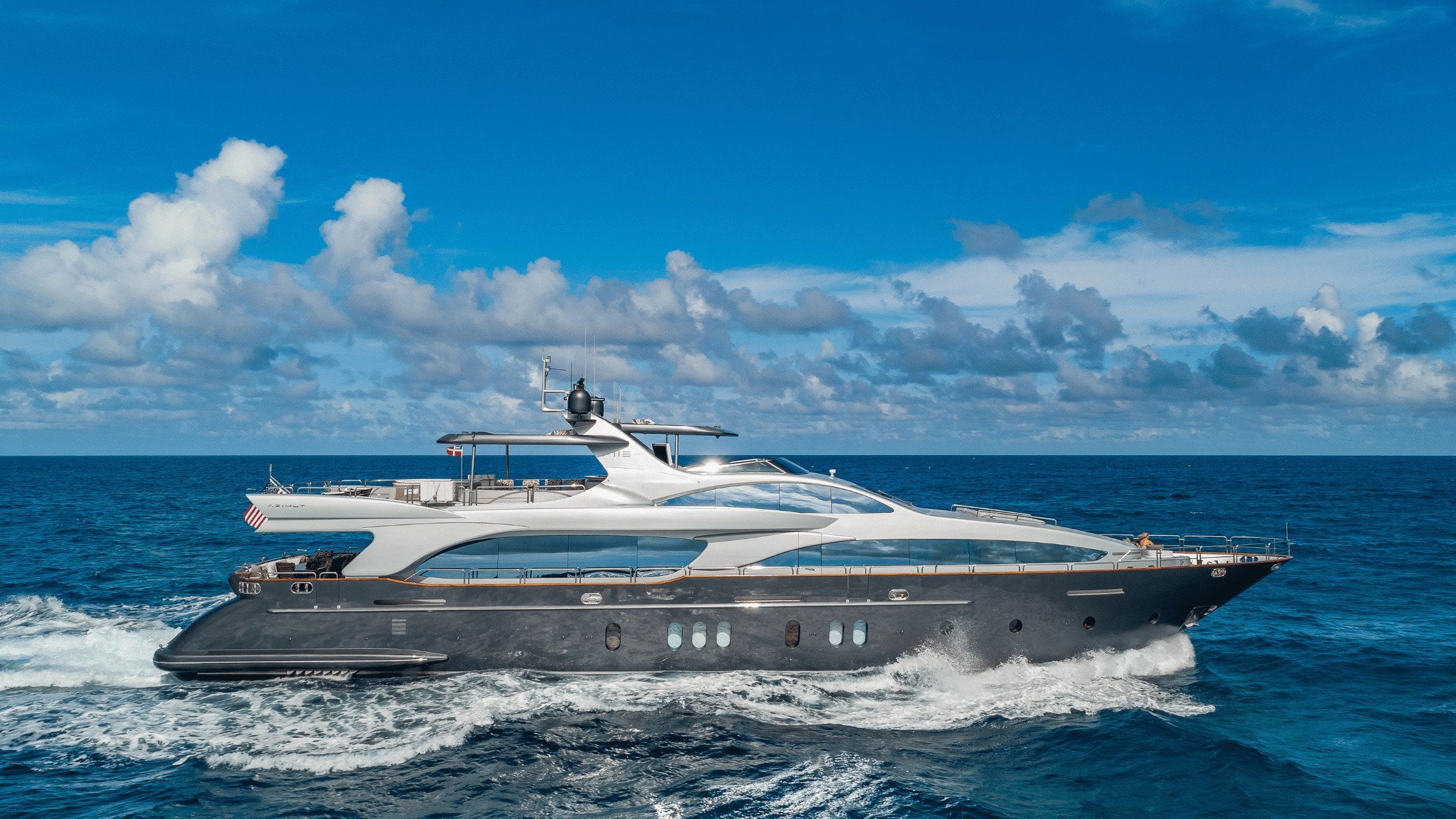 Tail Lights Yacht on the water