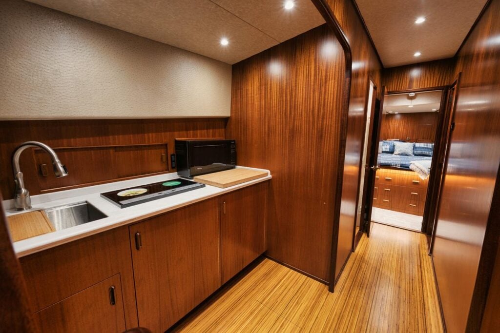 Galley area of the 1963 Whiticar 54 Sea Lion