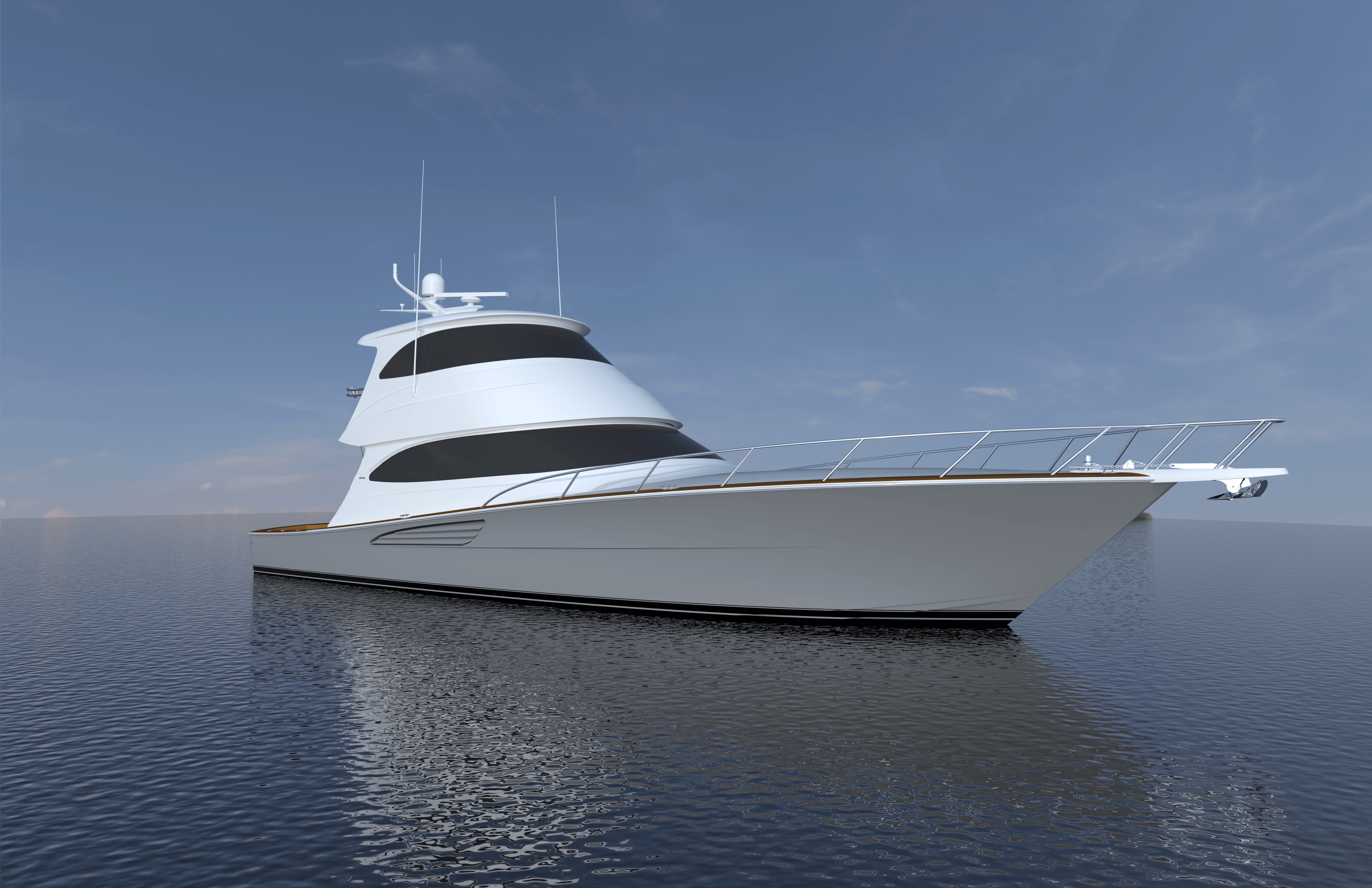 VIKING 64 ENCLOSED BRIDGE PROFILE RENDERING