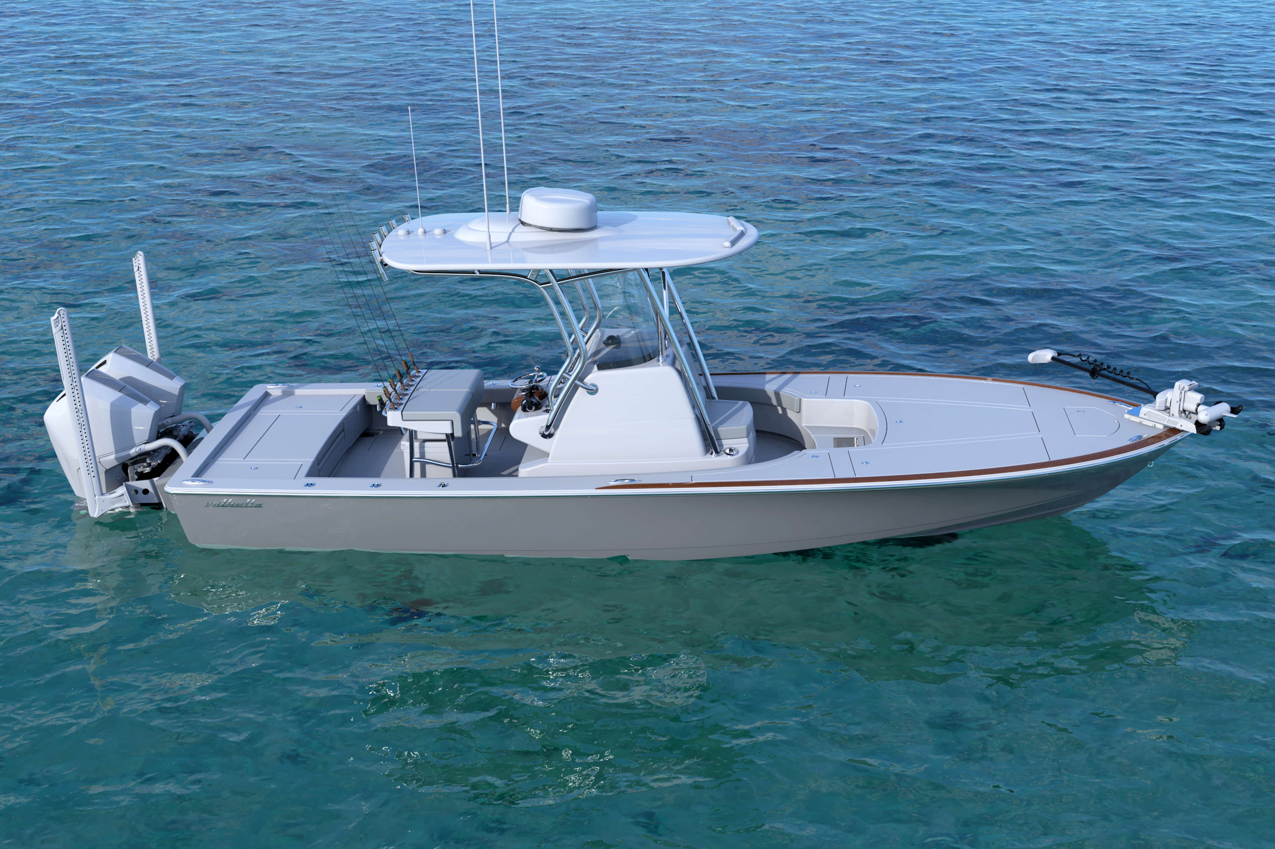 Valhalla Boatworks V28 Bay Boat Profile Rendering