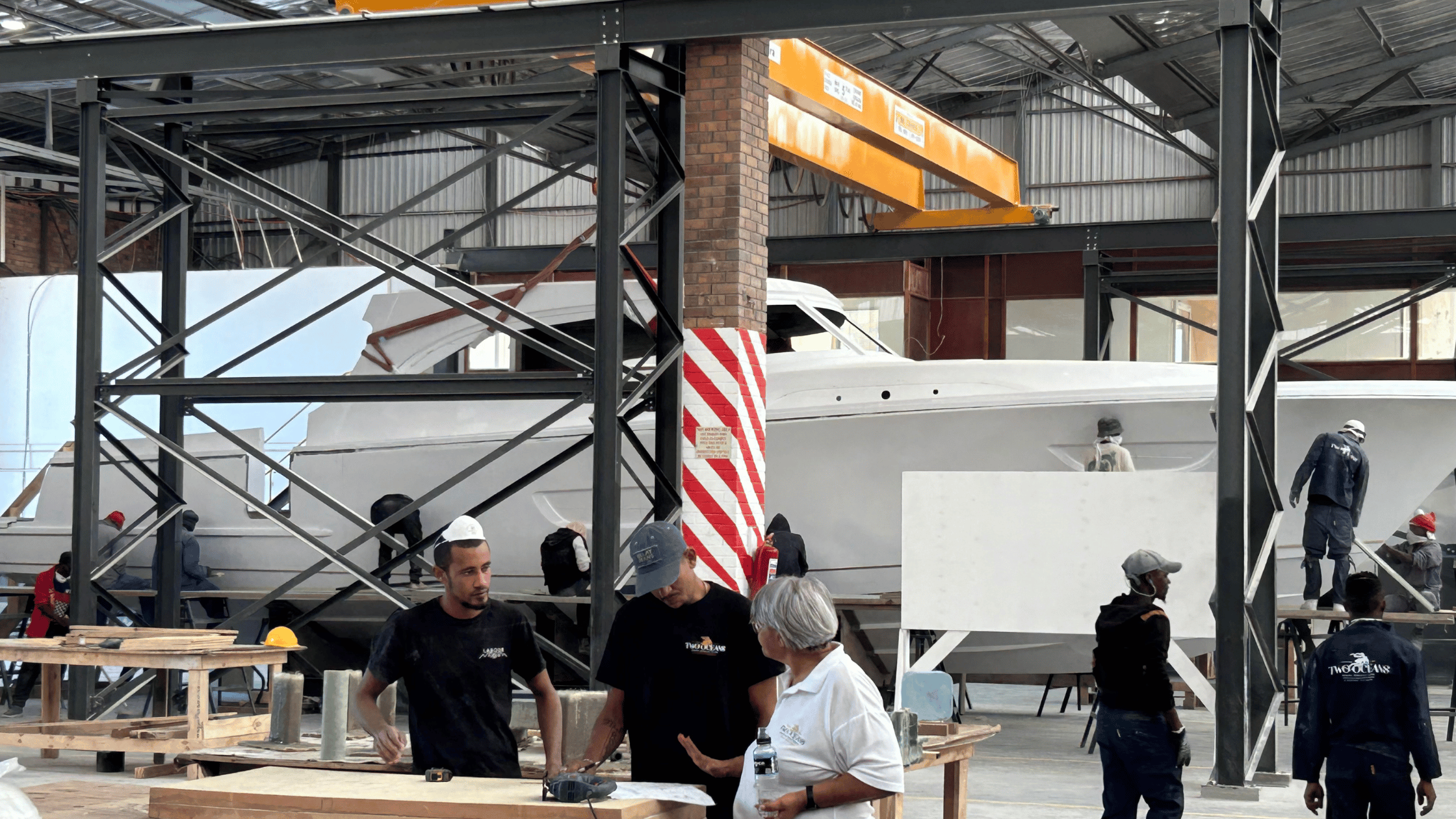 An image showing the stunning profile of hull number one of the 505.