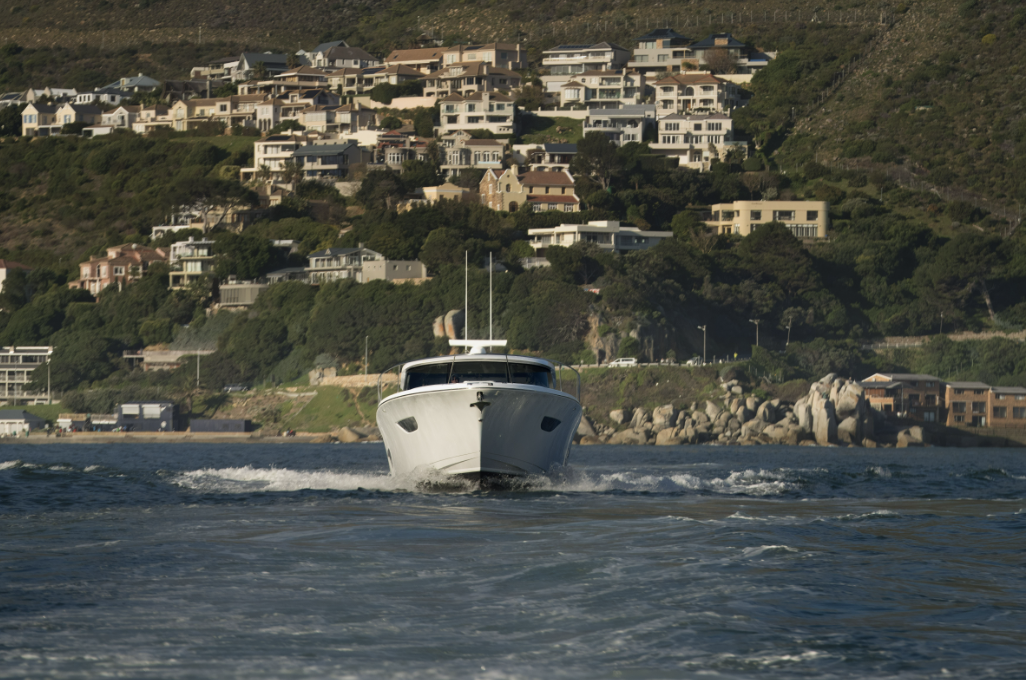 ECLIPSE 505 Shadow in the water in Cape Town, South Africa for launch