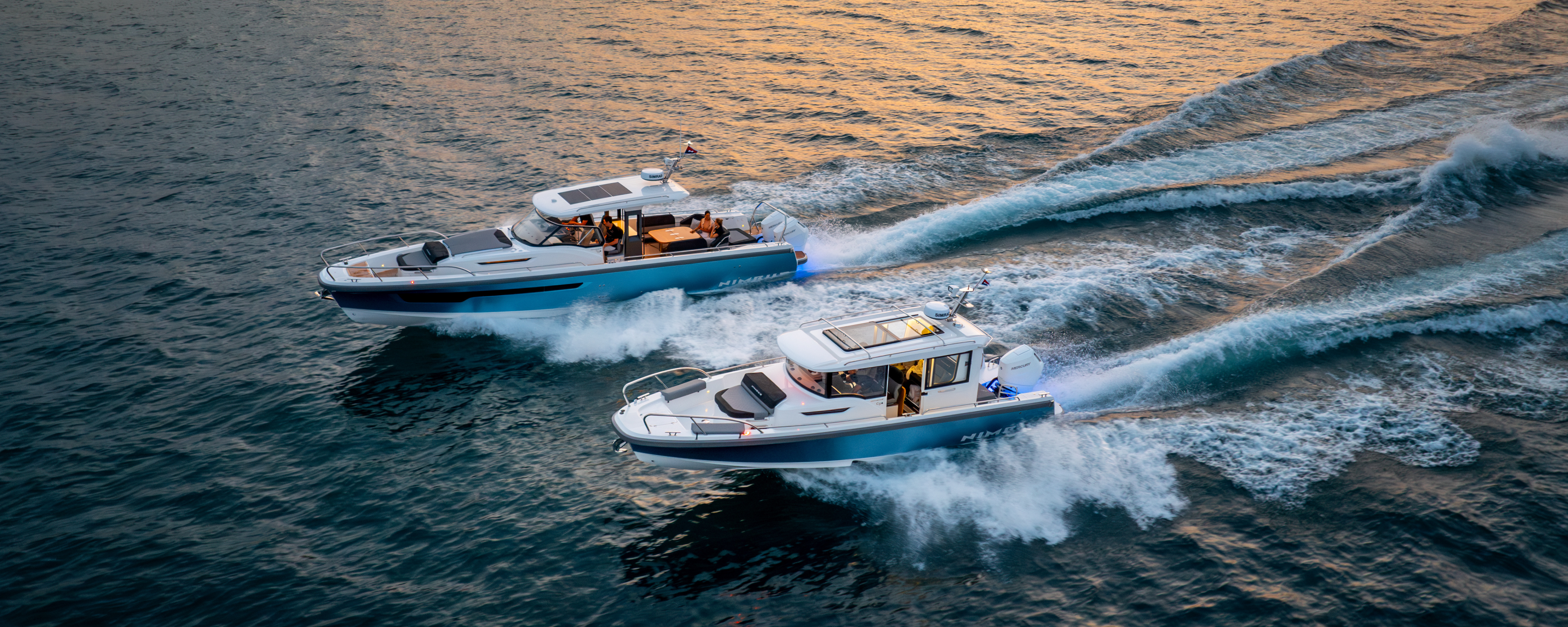 Buy a New Nimbus from HMY and Receive Your First 100-Hour Service Free Blog Cover Image with Two Nimbus Boats Running.png