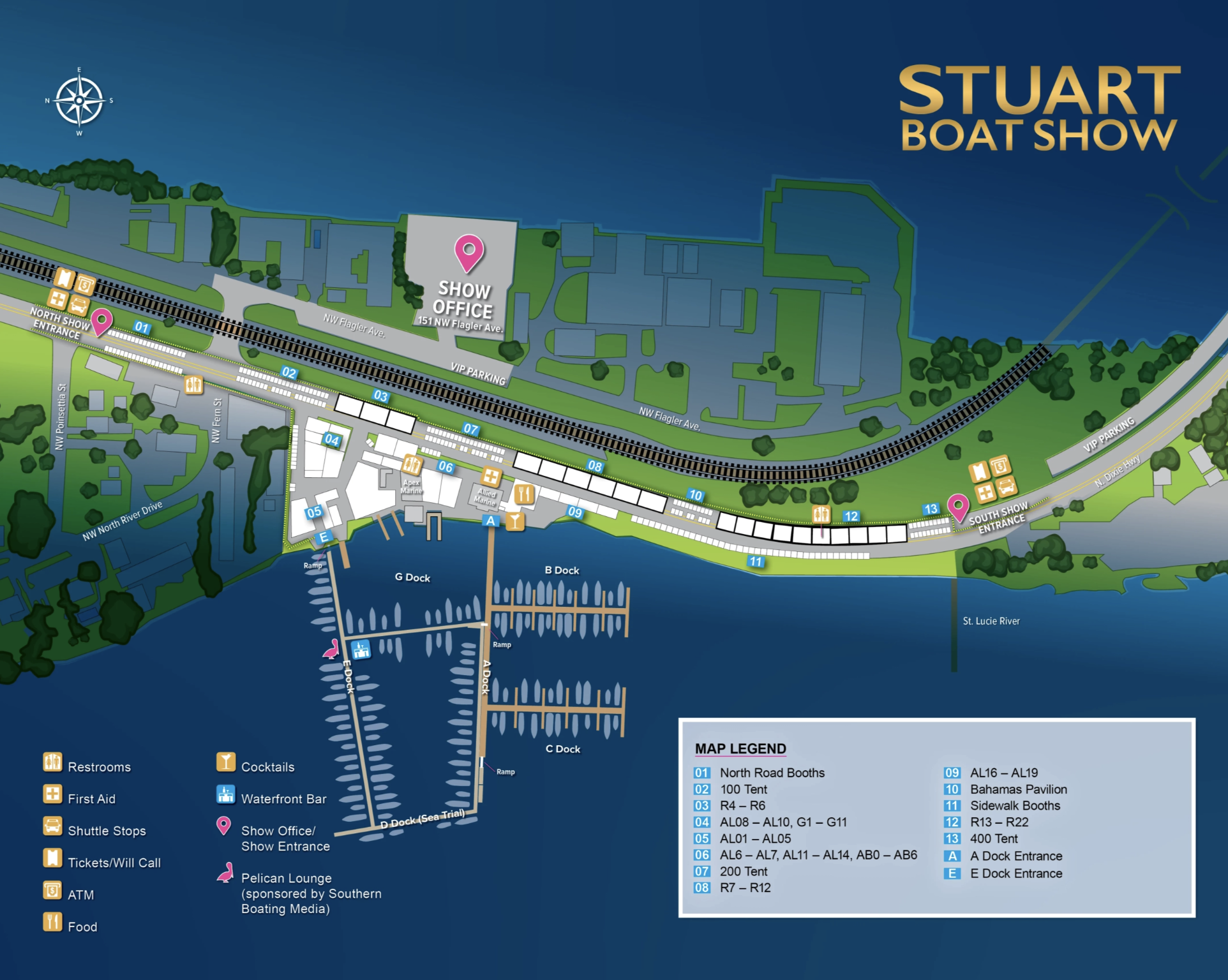 Stuart Boat Show Map for 2025