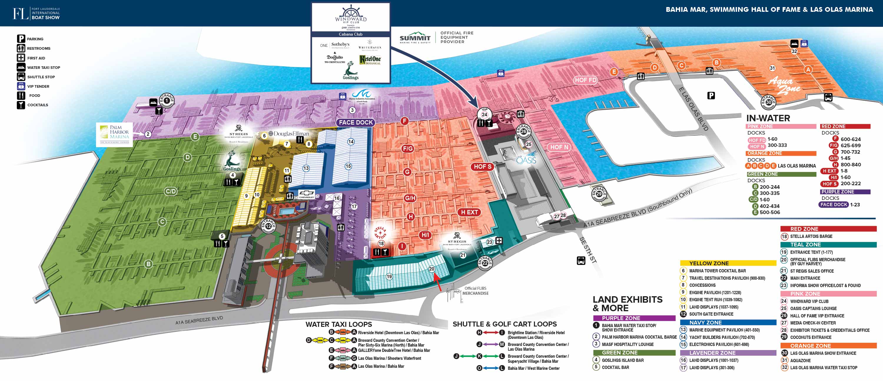 Fort Lauderdale International Boat Show Bahia Mar Show Map 2025