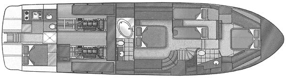 Queenship 68 Raised Pilothouse floor plan