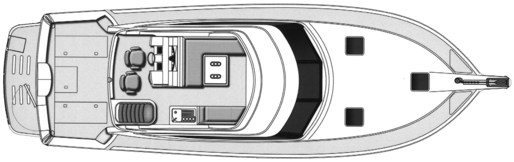Riviera Yachts 45 Flybridge floor plan