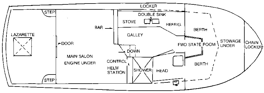 Californian Yachts 30 LRC floor plan