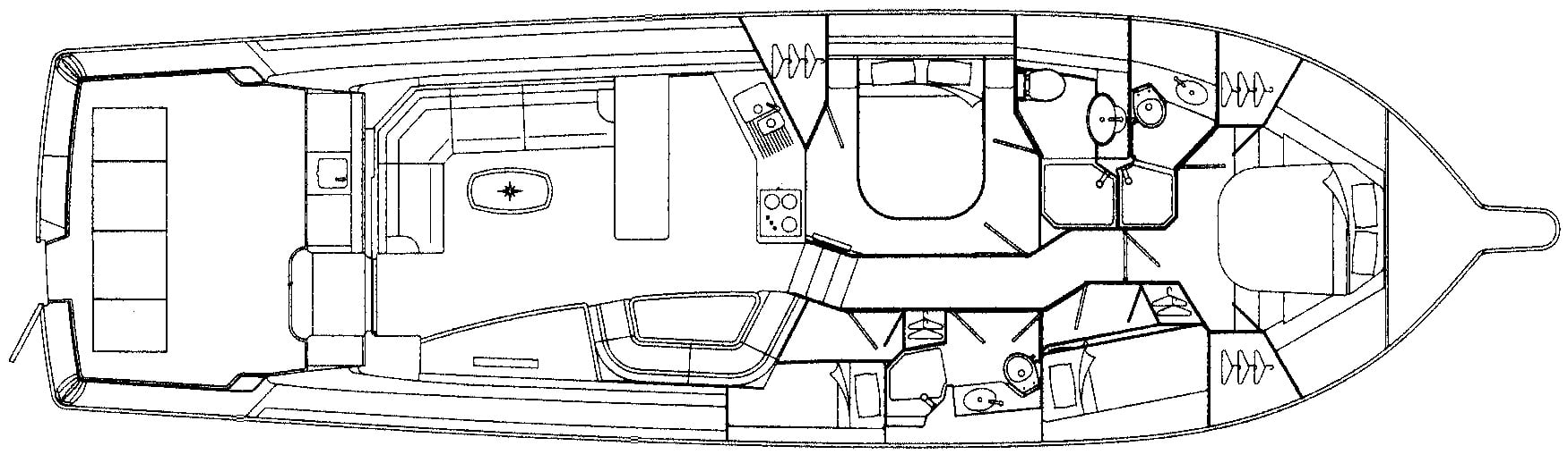 Riviera Yachts 60 Enclosed Bridge Conv. floor plan