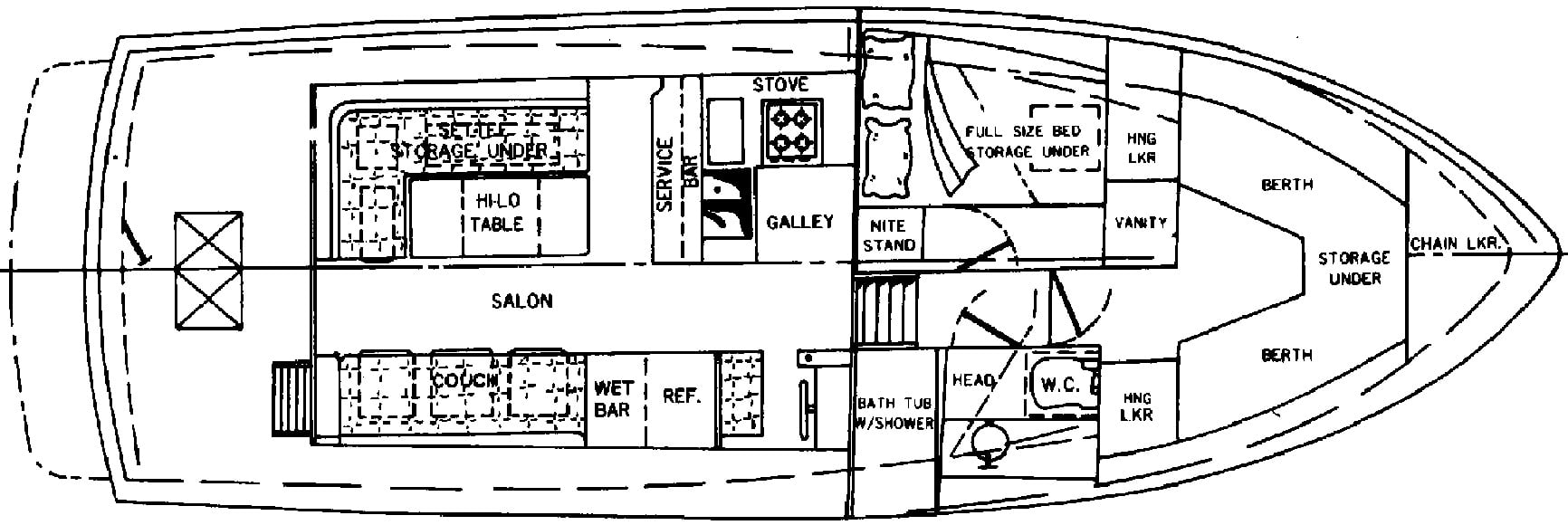 Sea Ranger 39 Sedan floor plan