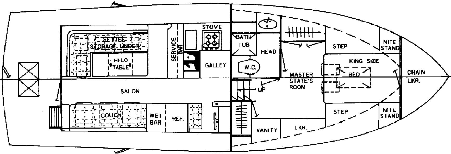 Sea Ranger 39 Sedan floor plan