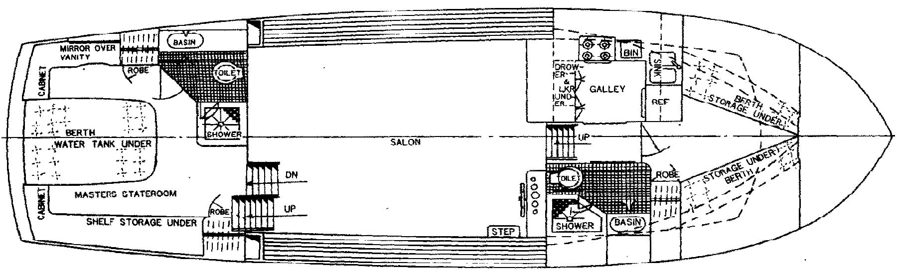 Sea Ranger 45 Aft Cabin floor plan