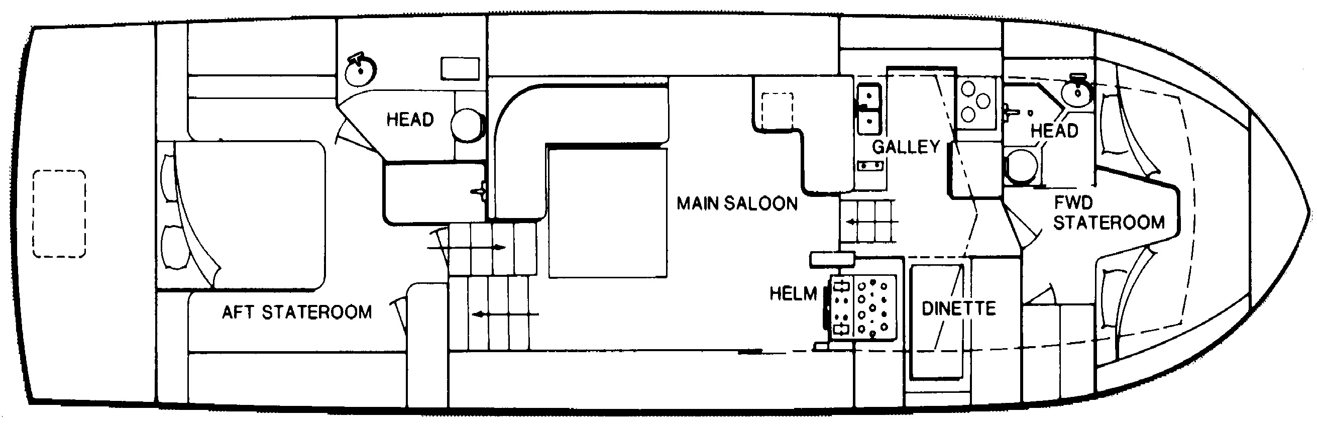 Californian Yachts 50 Cockpit Trawler floor plan