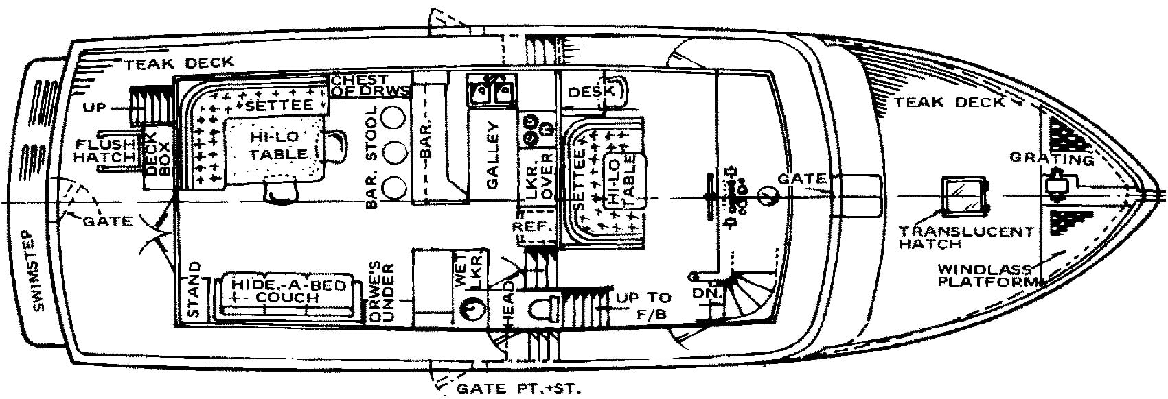 Sea Ranger 55 Pilothouse floor plan