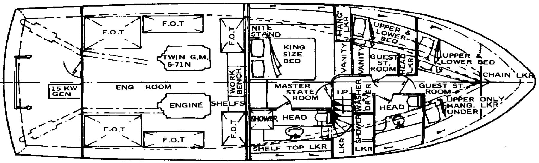 Sea Ranger 55 Pilothouse floor plan