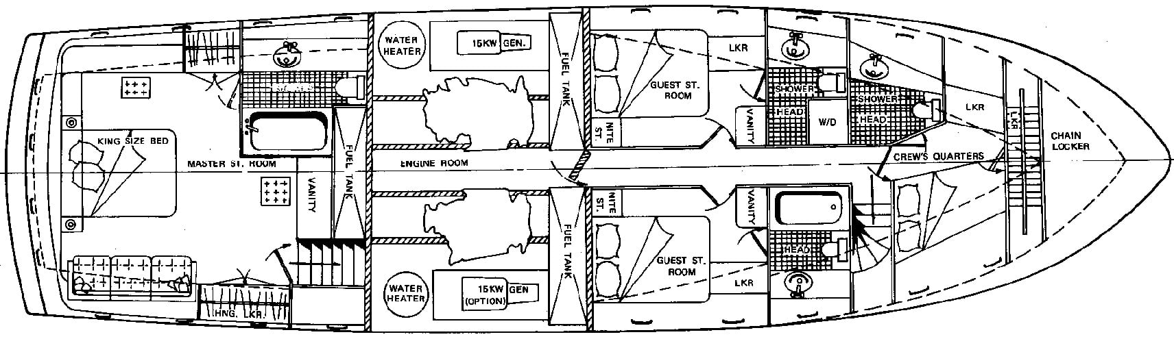 Sea Ranger 65 Motor Yacht floor plan