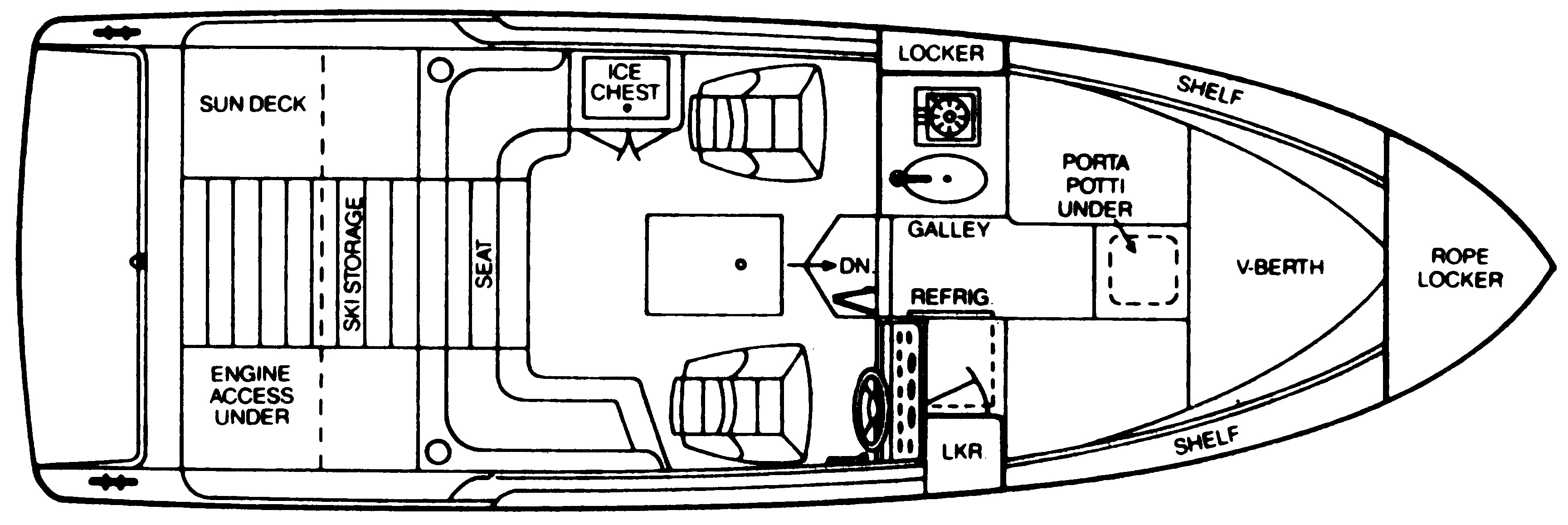Sea Ray Yachts 260 Overnighter floor plan