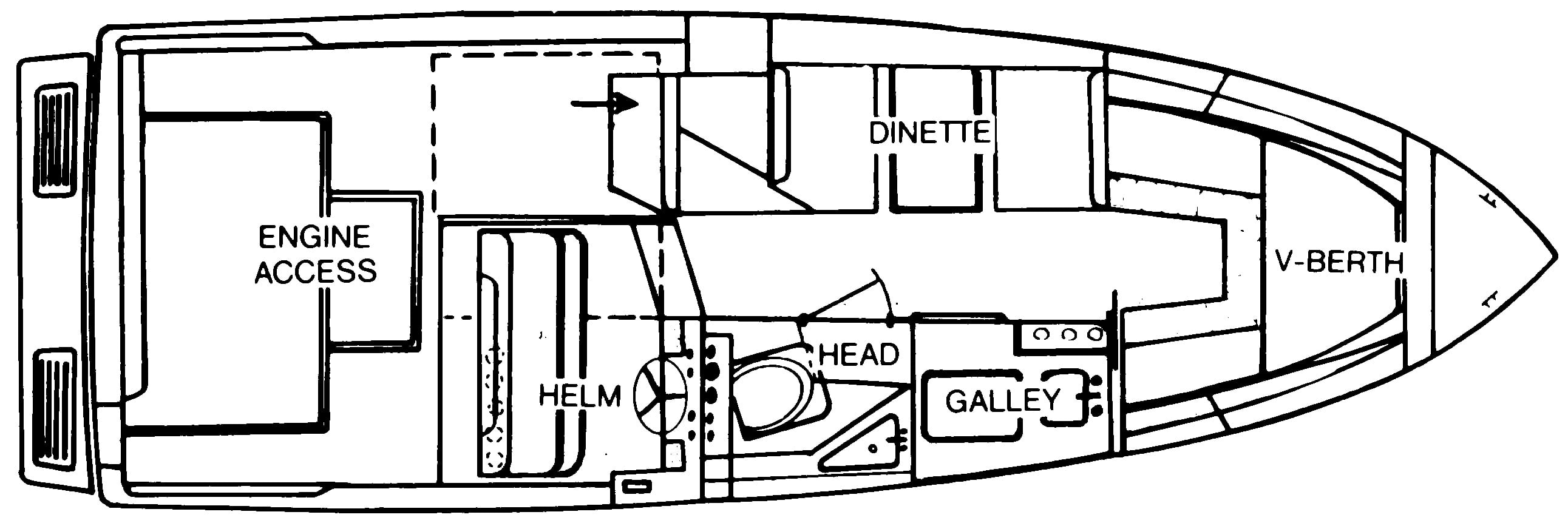Sea Ray Yachts 268 Sundancer-Weekender floor plan