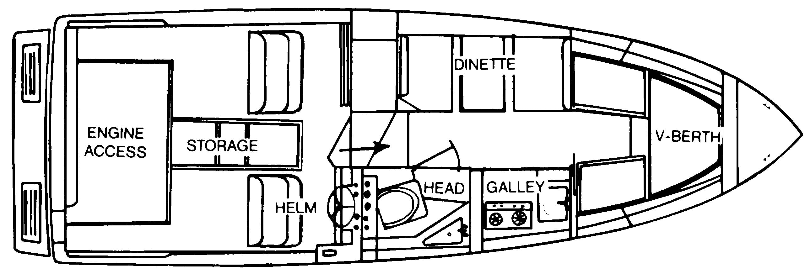 Sea Ray Yachts 268 Sundancer-Weekender floor plan