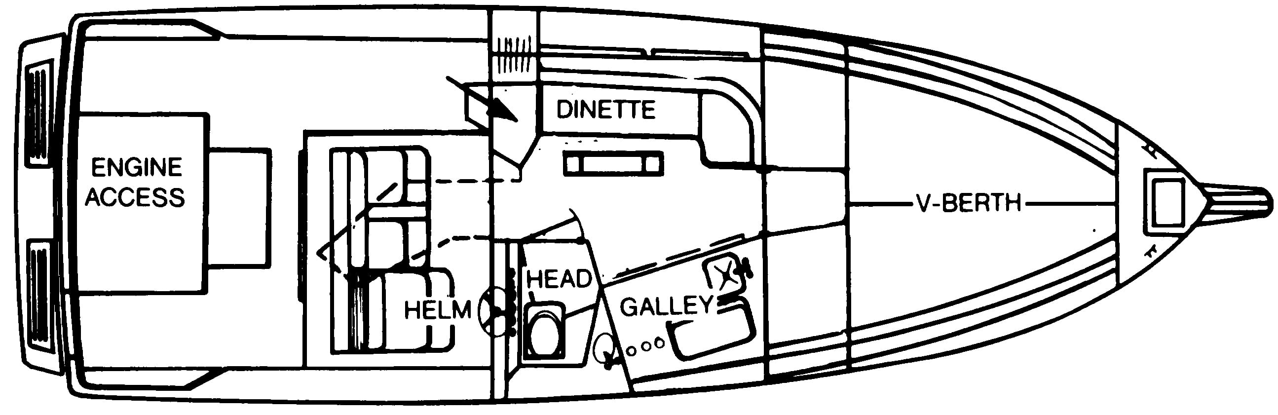 Sea Ray Yachts 270 Sundancer floor plan