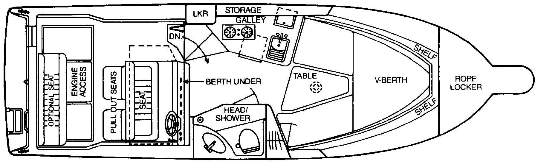 Sea Ray Yachts 270 Sundancer floor plan