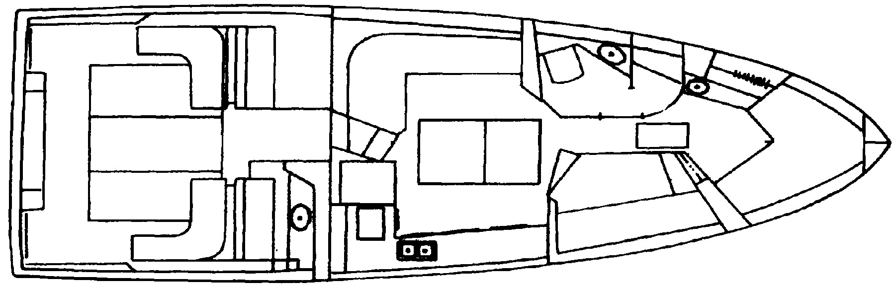Sea Ray Yachts SRV360 Express Cruiser floor plan