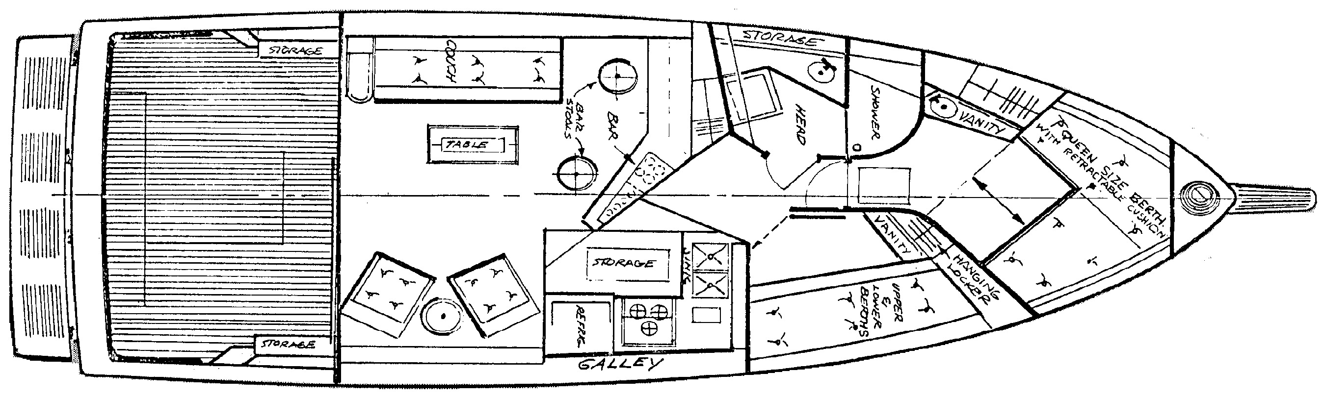 Sea Ray Yachts SRV360 Sedan Sportfish floor plan