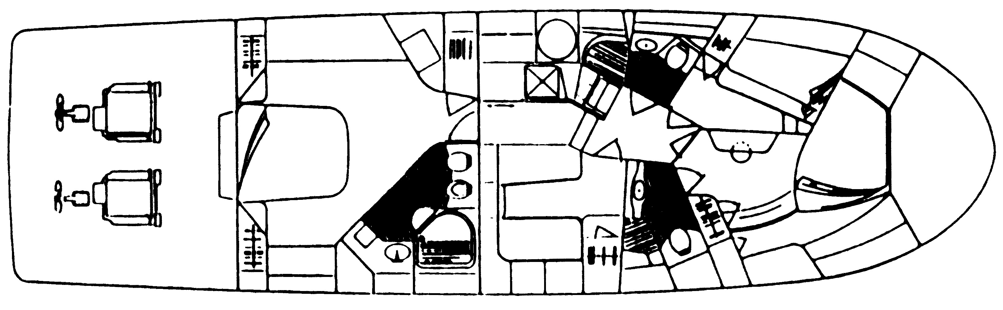 Sea Ray Yachts 650 Cockpit Motor Yacht floor plan