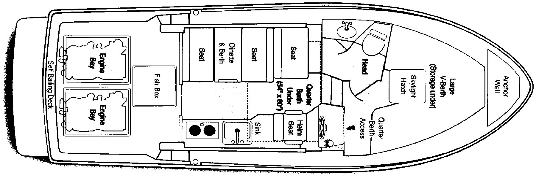 Sea Sport 3000 Voyager floor plan