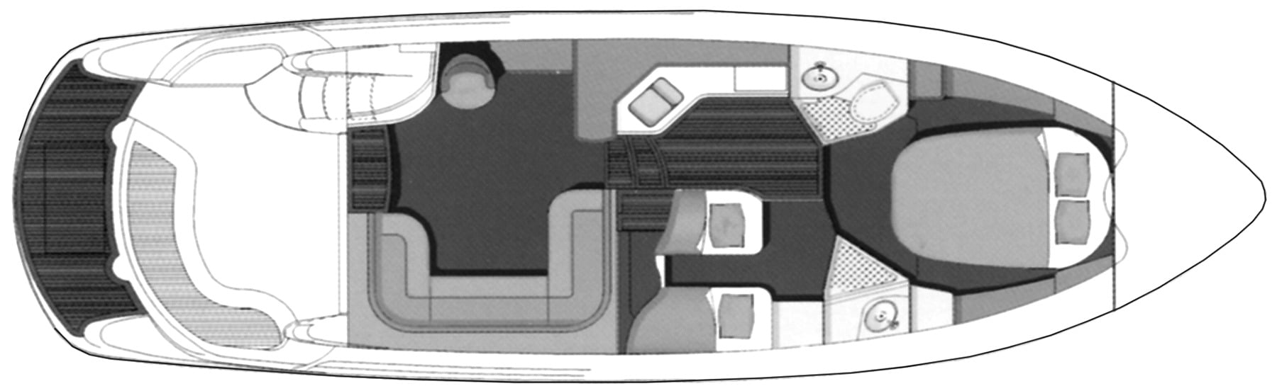 Sealine Yachts F37 Flybridge floor plan