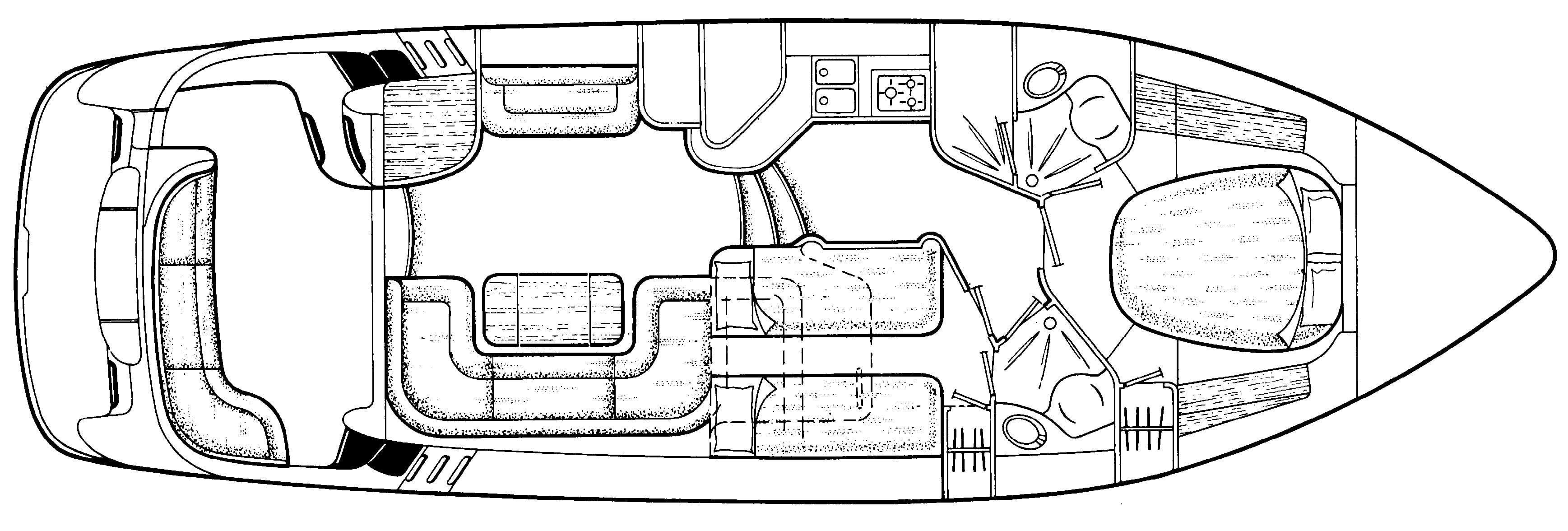 Sealine Yachts F44 Flybridge floor plan