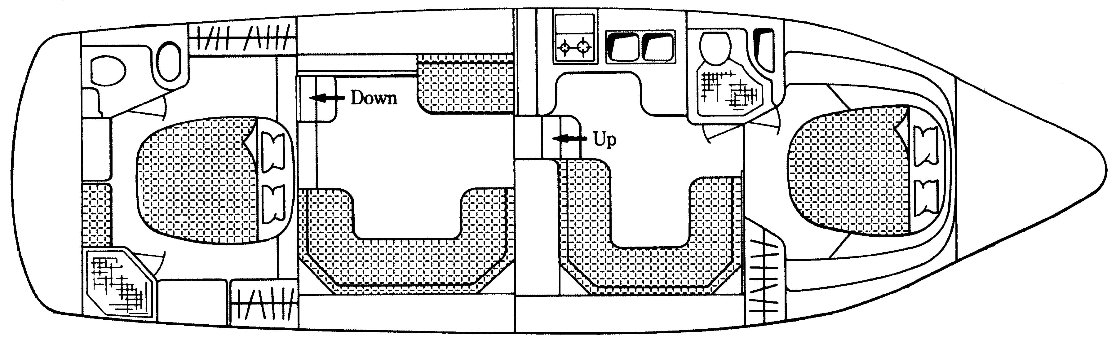 Sealine Yachts 450 Statesman floor plan