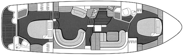Sealine Yachts T46 Motor Yacht floor plan
