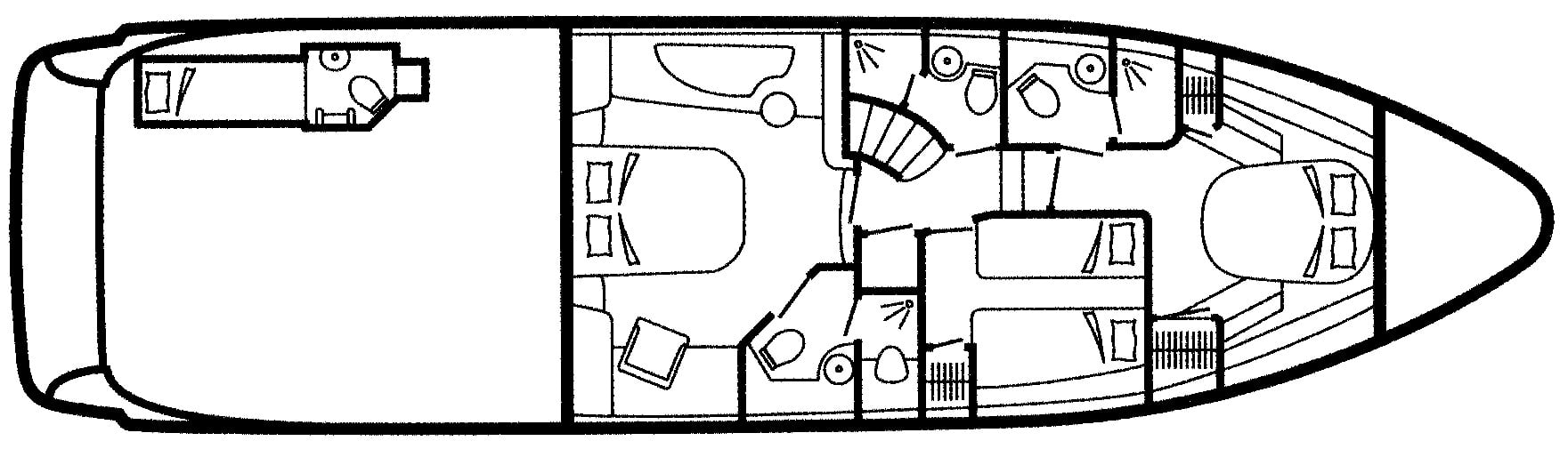 Sealine Yachts T60 Motor Yacht floor plan